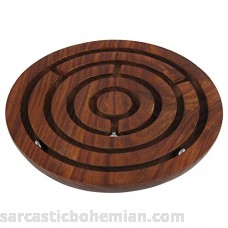 WhopperIndia Handcrafted Indian Wooden Labyrinth Ball Maze Puzzle Game & Decoration  B074FT52HB